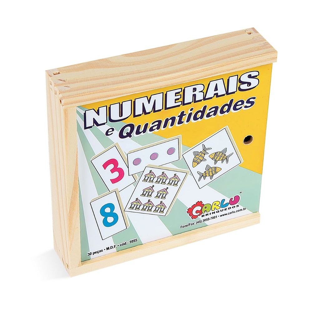 Numerais e Quantidades (jogo com 30 peças)
